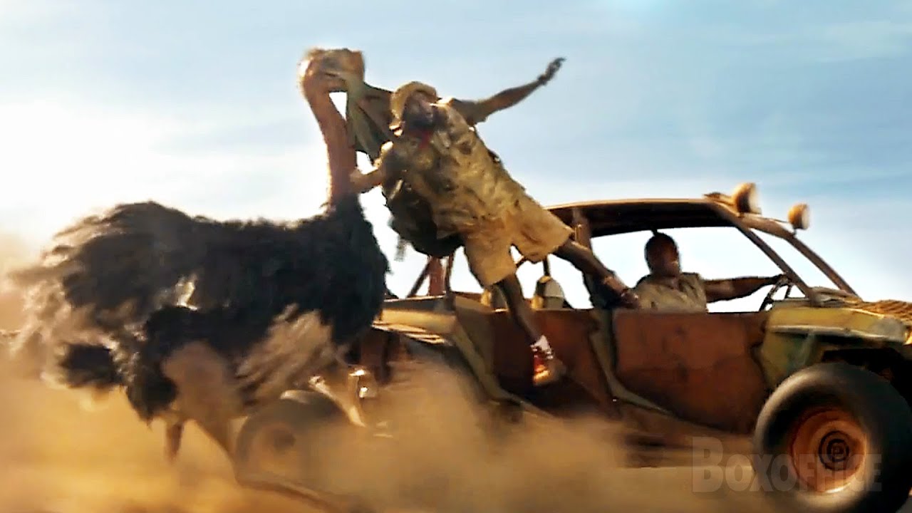 Jumanji’s Weirdest Animal Scenes (The Rock races an Ostrich??)   4K