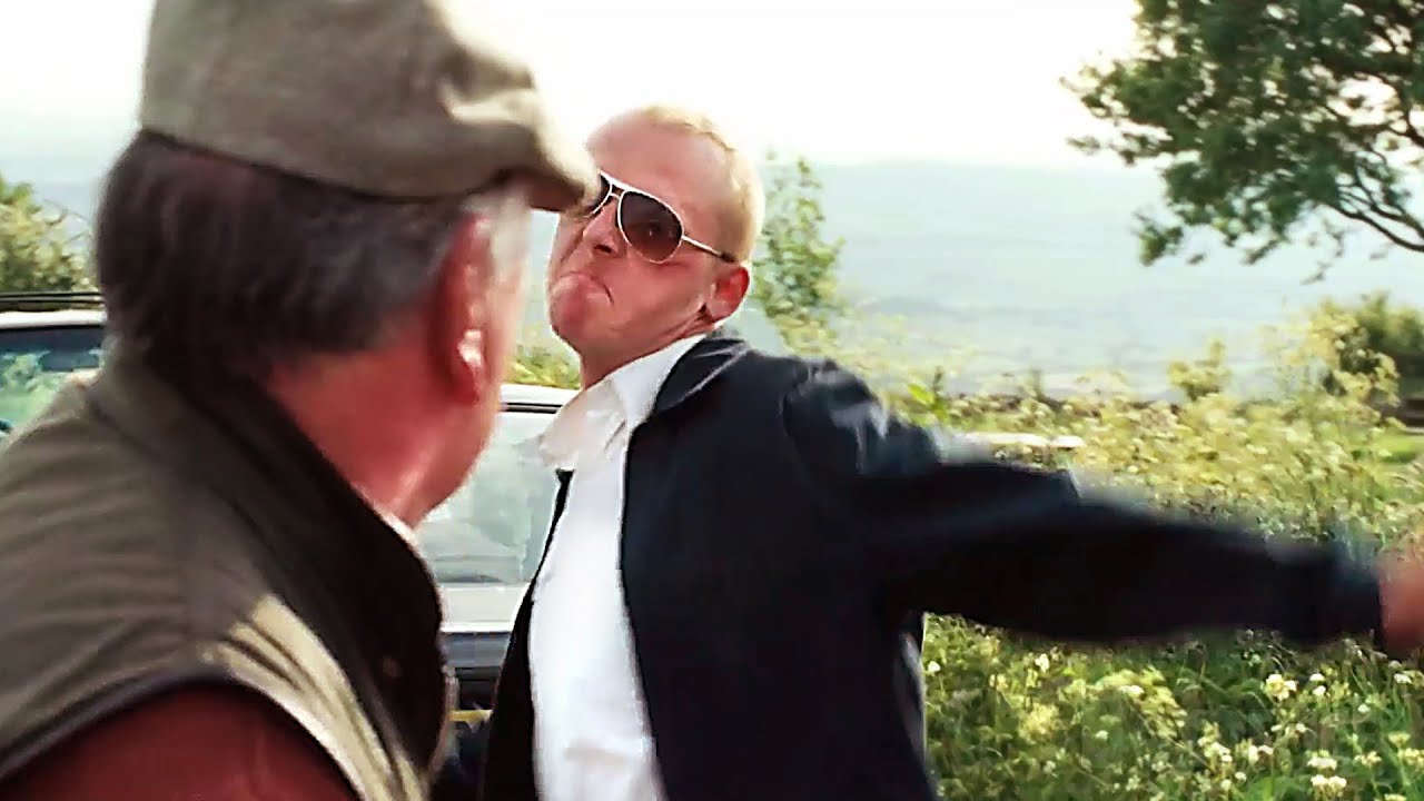 Punching Old People | Hot Fuzz | CLIP