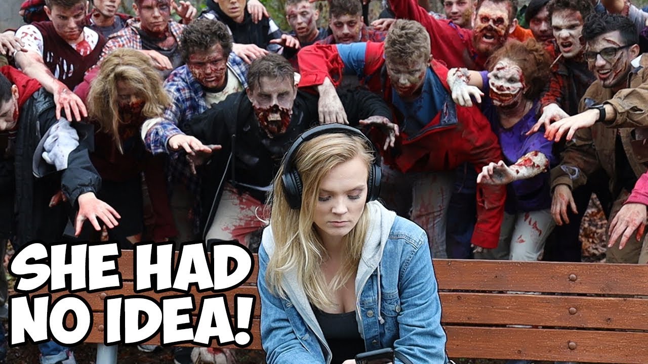 Surprising Strangers With 100 Zombies – Experiment