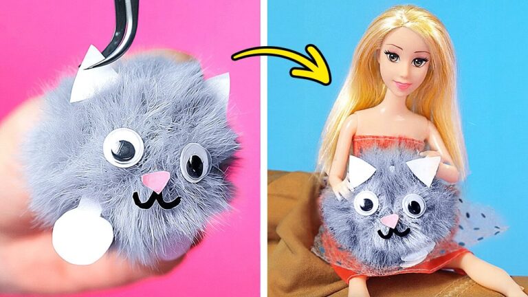 EASY BARBIE DIY   Cute Crafts & Doll Makeover Ideas! ✨