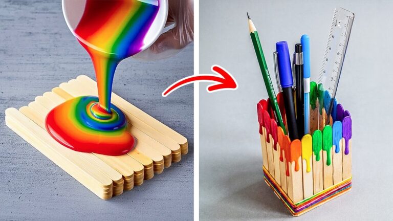 MAKE RAINBOW SCHOOL SUPPLIES ✏️ Fun DIY Back to School Crafts