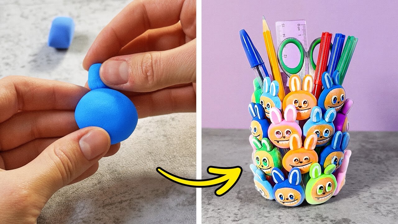 POLYMER CLAY DIY   How to Make Cute & Colorful Crafts at Home