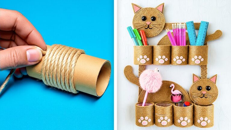 ♻️ DIY CARDBOARD TUBE CRAFTS   Easy Crafts for Your Home