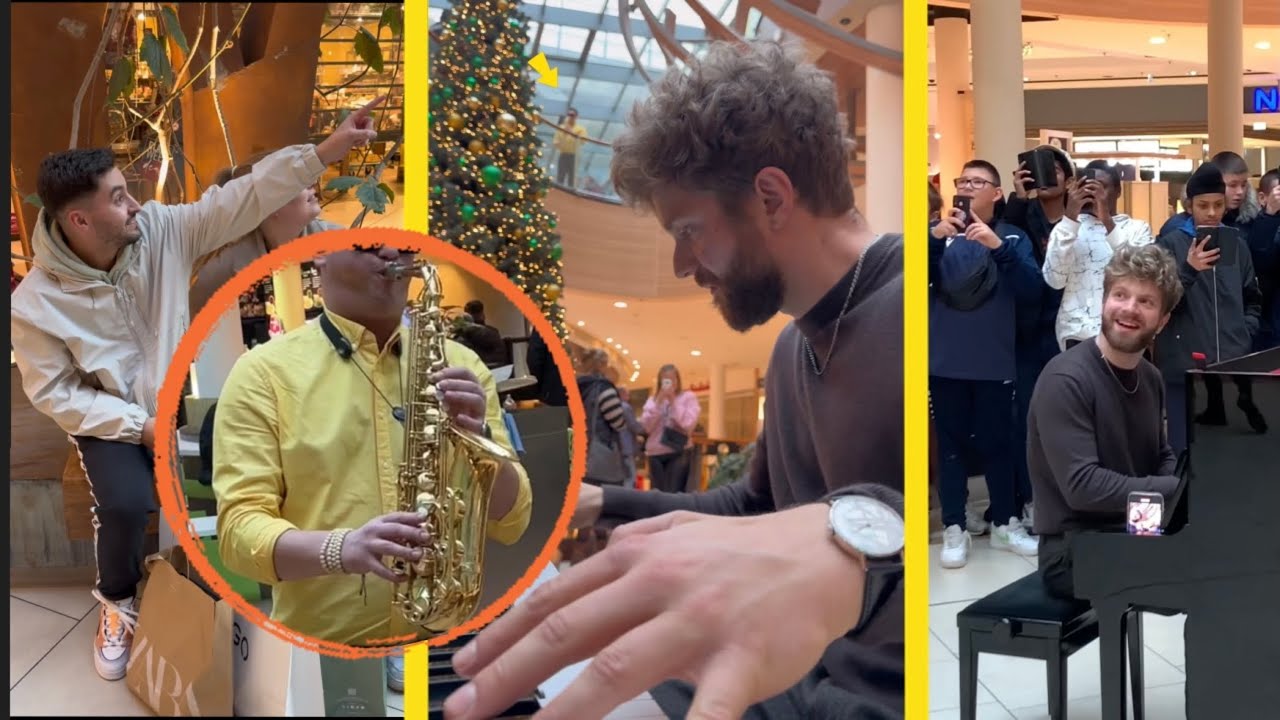 I met a SAXOPHONIST at the SHOPPING MALL