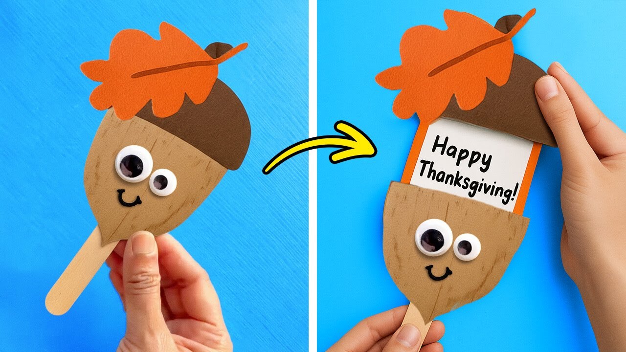 EASY DIY GREETING CARDS  ✨ Handmade Thanksgiving Crafts for Everyone!