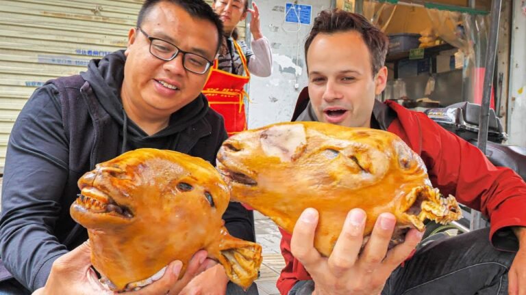 EXTREME Street Food in China - WHOLE Lamb Head (HALAL) + MOST INSANE Chinese Street Food in China!-The Food Ranger