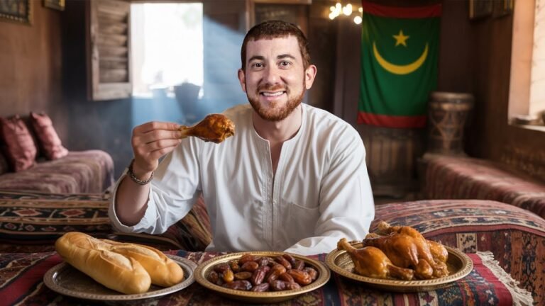 Eating on the Floor with NO FORKS!! (Mauritania)-Drew Binsky