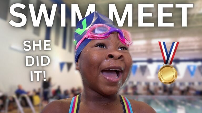 HER FIRST SWIM MEET | She was the youngest one!-The Schoeller Family