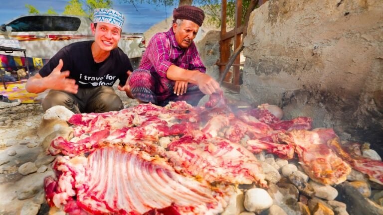 Traditional Arabian Food!! WHOLE GOAT ROCK BBQ (Can't Believe the Process)!!-Mark Wiens